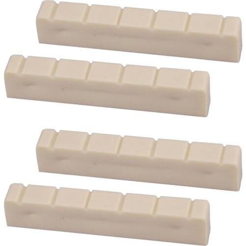 MagiDeal 4x White Classical Guitar Nuts 6 String Classic Guitar Nuts Plastic