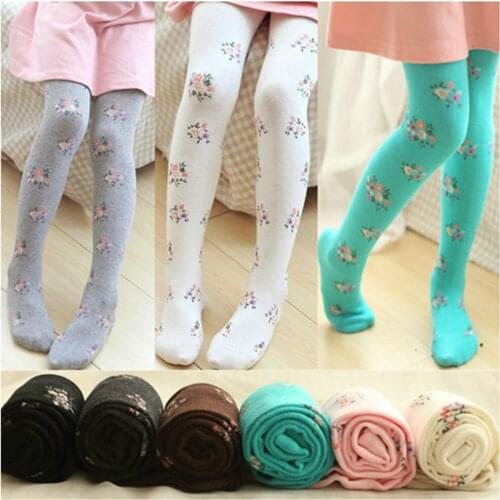 1PCS Anyongzu Girls Spring And Autumn Children Combed Cotton Pantyhose Baby Little Flower Girl Tights Dancing