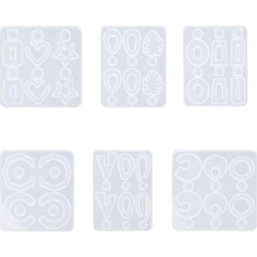 Crystal Resin Mold Geometric Irregular Earring Necklace Pendant Mould DIY Craft F3MF