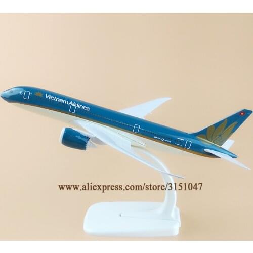 Alloy Metal Air Vietnam Airlines B787 Airplane Model Vietnam Boeing 787 Airways Plane Model Stand Aircraft Kids Gifts 20cm