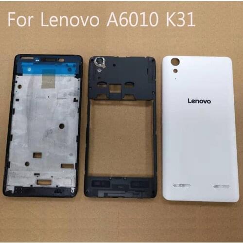 Original Housing For Lenovo A6010 K31 Front Frame Middle Frame Battery Back Cover With Power Volume Buttonsg Replacement Parts