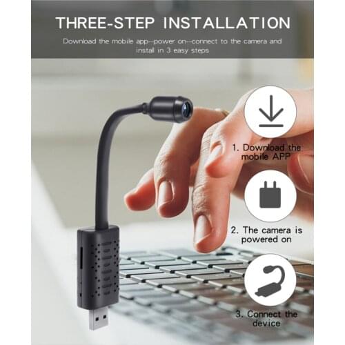 With Wifi Mini Camera Surveillance Cameras IP USB Full HD 720P P2P CCTV SD Card Cloud Storage Smart AI Human Detection Camera