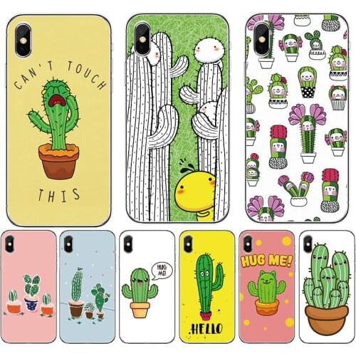 Silicon Case for Nokia-C2 C1 1.3 8.1 2.1 2.2 2.3 3.1 C 3.2 4.2 1 Plus 7.1 7.2 6.2 9 PureView Cute funny cactus Soft Phone Cover
