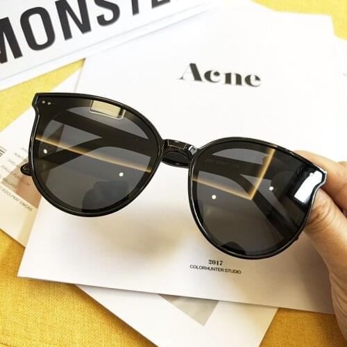 Black Cat Eye Sunglasses Large Polarized Sunglasses Female Round Face Anti UV Driving Glasses Fashion Shades For Women