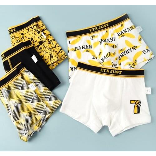 New Arrival 5 Pcs/pack Kids Boys Panties Pack Cotton Teenage Breathable Underwear Cartoon Baby Boy Shorts Children Underpants