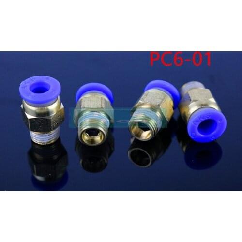 10pcs 6mm to 1/8" Pneumatic fitting ,push in quick joint connector, pc6-01
