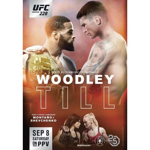 228 Fight - Woodley VS Till, Montano VS Shevchenko Art Film Print Silk Poster Home Wall Decor 24x36inch