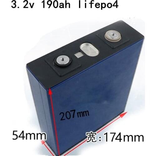 4PCS NEW 3.2V 190Ah Lifepo4 Battery LFP Lithium Solar 4S 12v 200ah Cells Not 100Ah for Pack EV Marine RV Golf