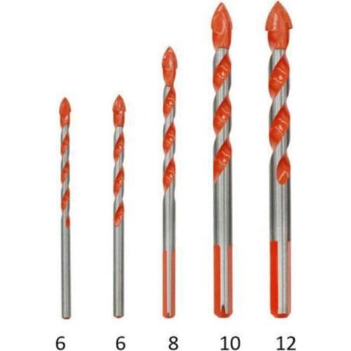 5Pcs Drill Bits Triangular-overlord Handle Multifunctional Quality Drill Bits Perforator Ceramic Marble Tile Drill Handle 6-12mm