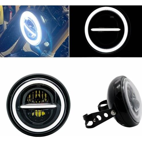 7inch H4 Led Motorcycle Headlight with DRL Headlamp Housing for Hornet 600 Honda cb400 cb1000sf Kawasaki Harley