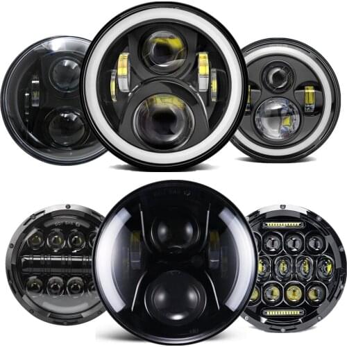 7 Inch Led Headlight For Yamaha Motorcycles For Jeep Wrangler JK TJ CJ For Hummer H1 H2 For Beetle Classic Car Accessories