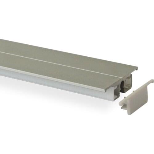 40mm Wide Up/Down Aluminum Profile Housing for LED Strip Lights with double channels for led wall light 10m/lot free shipping