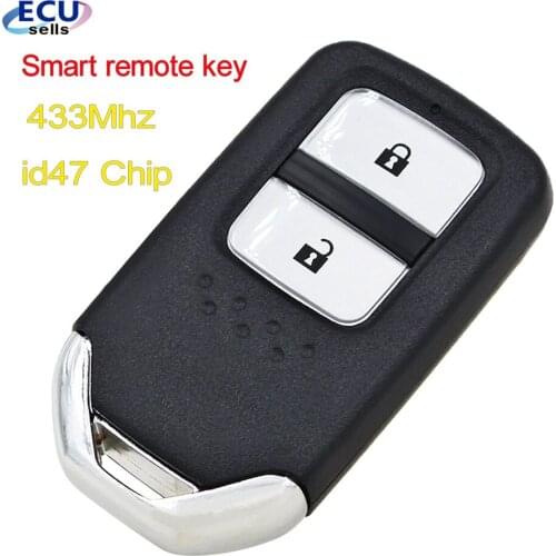 Car key for Fob 2 Button 433MHz ID47 for Honda Jazz XRV HRV Vezel Keyless smart remote key 72147-T5A-G01 KR5V2X