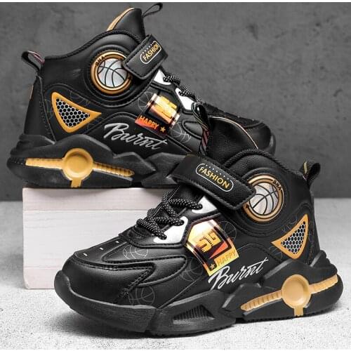 KJEDGB Children Basketball Shoes Boys Shoes Comfrtable Anti-collision Sneakers Winter High-top Casual Shoes Support Dropshipping