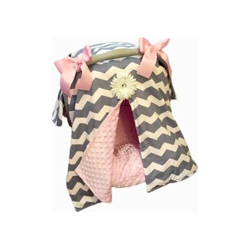 Baby Carseat Canopy Carseat Cover Newborn Baby Girls Boys Soft Cotton Car Seat Cover Canopy Carseat Butterfly knot Blanket