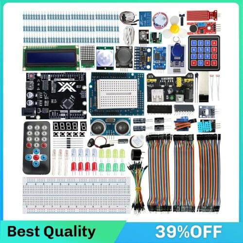For UNO R3 Project The Most Complete Starter Kit for Arduino , 9G Servo, Ultrasonic Sensor, Jumper Wire,Stepper Motor