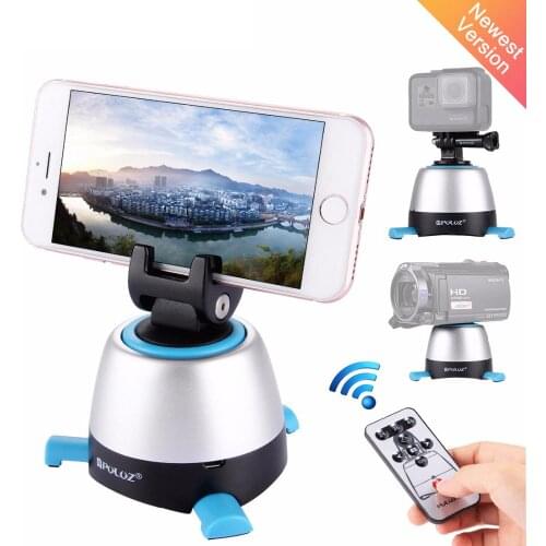 PULUZ Electronic 360 Degree Rotation Panoramic Tripod Head with Remote Controller Rotating Pan Head For Smartphones, GoPro, DSLR
