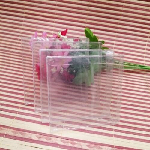 50pcs ABB Large Clear Transparent Pvc Plastic Box Gift Packaging Box for Jewelry Gift Box Packaging Display Christmas Gift Box