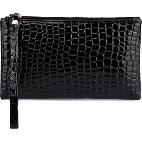 Crocodile Women Purse With Zipper Ladies Wallet Bag Designer Pu Leather Female Coin Purse Card Holder on sale 8 candy colors
