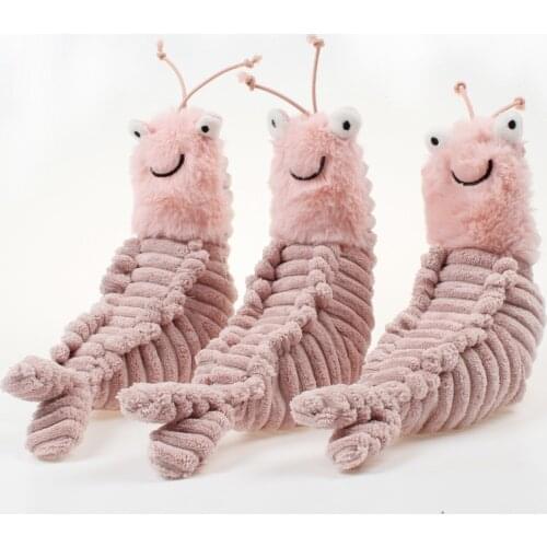 22CM Creative Plush Shrimp Stuffed Animals Plush Toys Cute Shrimp Doll Baby Comfort Doll Funny Kids Girls Boys Birthday Gift