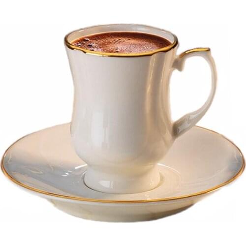 Kutahya Porcelain Arte Bianco Muna 2 Person Coffee Cup Set Turkish Coffee Espresso 2 Cups + 2 Saucers %100 Original