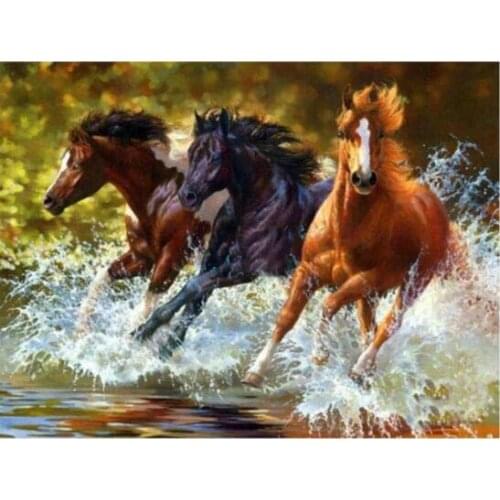 TOUOILP square full Diamond Painting Paarden 11