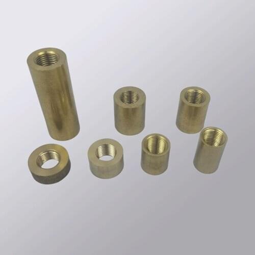 5pcs Copper round column M10 thread straight light fitting connector