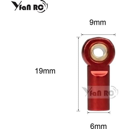 MEREPACCOR 10Pcs Metal M3 Link Tie Rod End Ball Joint for 1/10 RC Car Crawler AXIAL SCX10 D90 D110 Tamiya CC01