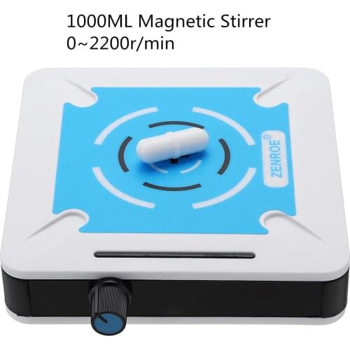 1000ML 0-2200r/min Magnetic Stirrer Mixer with Stirring Bar Agitator Laboratory Miniature Speed Magnetic Stirrer 1L Mini Mixer