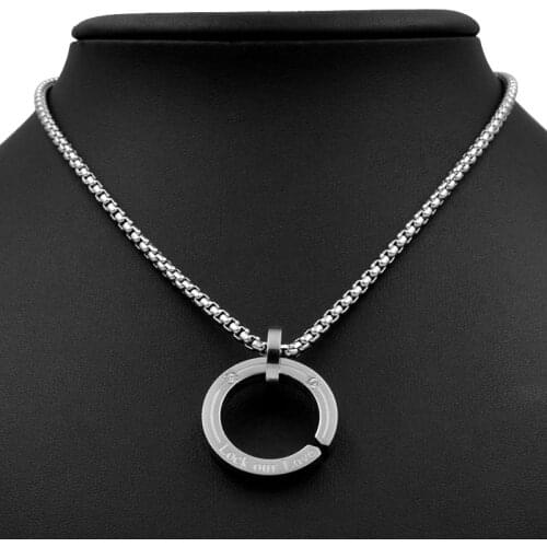 SUNNERLEES Fashion Jewelry Stainless Steel Clear Cubic Zirconia Pendant Necklace Silver Color Link Chain Men Women Gift SP106