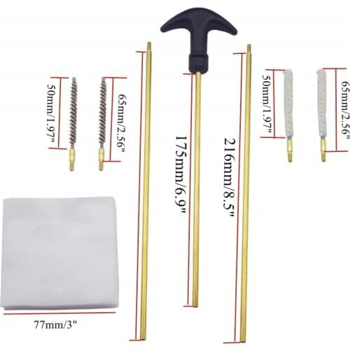 Barrel Cleaning Kit.177 Pellets.177/.22 4.5mm/5.5mm Air Rifle Pistol Airgun Barrel Cleaning Brush Kit
