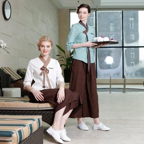 2020 New Spa Clothing Thai Massage Uniform Beautician Salon Uniform Nail Therapist Uniform Top Quality Massage Clothing AS204