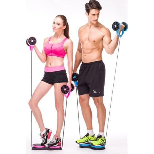 New Muscle Exercise Equipment Home Fitness Equipment Double Wheel Abdominal Power Wheel Ab Roller Gym Roller Trainer Training