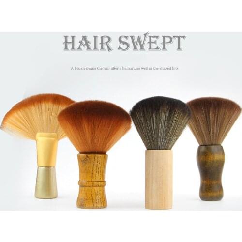 Professional Neck Face Duster Brushes Barber Hair Clean Hairbrush Soft Black Beard Brush Salon Cutting Hairdressing Styling Tool