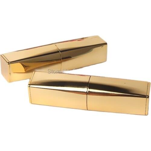 Empty Lipstick Tube 12.1 Gold Lip Balm Tube Square Lipstick Container Cosmetic Container Empty Gold Square Lipstick Tube 50pcs
