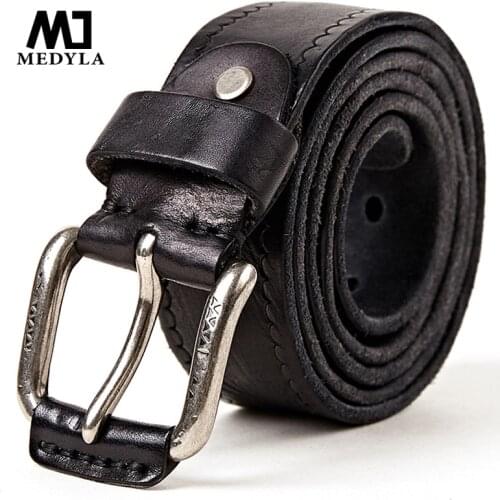 Genuine Leather Belts Mens Belt Cowhide Vintage Pin Buckle Jeans Belts Strap Casual Leather Belt For Men Dropshipper