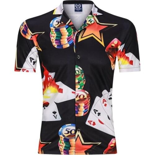 Summer Casual Print Shirt camisas 2020 New Fashion Black Casual Short Sleeve Men Shirt Summer Men Shirt Streetwear Shirt For Men