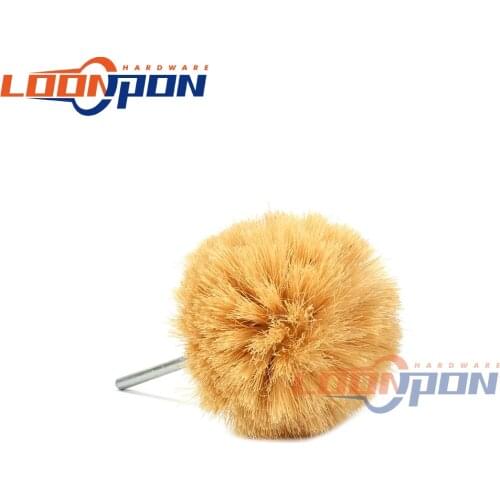 100mm/4inch Deburr Sisal Wire Brush Head Polishing Grinding Polishing Mushroom Wheel Shaft