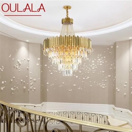 OULALA Chandelier Gold Pendant Lamp Fixtures Postmodern LED Light for Home Living Dining Room Villa