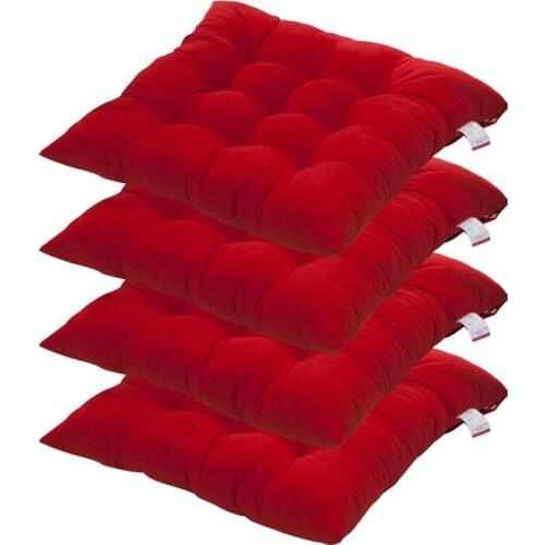 2PCS Square Cushion Thick plush Dining Chair Mats Tatami Stool Pad Sofa Seat Mat for Car office Computer Chair Cushions