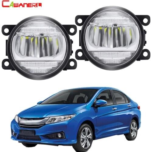 2in1 Fog Light + DRL For Honda City 2014 2015 2016 2017 2018 Car Front Bumper LED Fog Light Daytime Running Lamp 30W 8000LM 12V