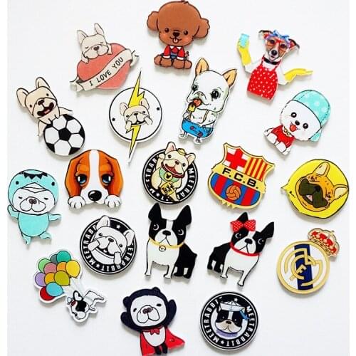20 pieces a lot)Cute cartoon puppy acrylic fridge magnet