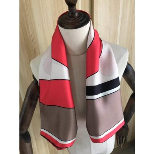 2020 new arrival fashion elegant classic brown 100% silk scarf 90*90 cm square shawl twill wrap for women free shipping