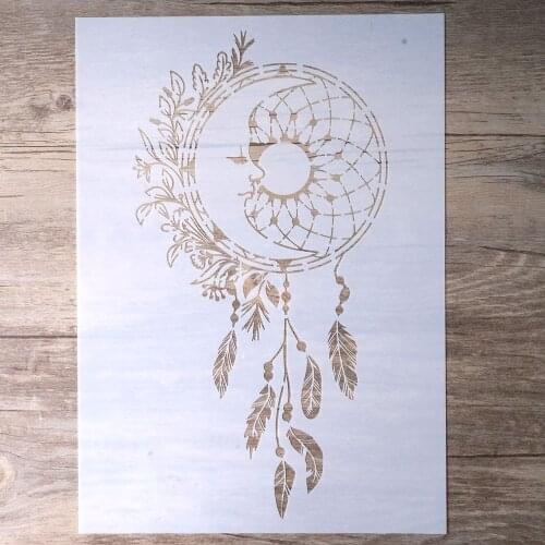 A4 A3 A2 DIY Craft Layering Dreamcatcher Stencil For Walls Painting Scrapbooking Stamping Album Decorative Embossing Paper Card