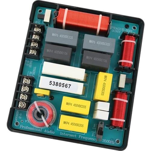 AIYIMA 1Pc 350W 3 Way Crossover Audio Speaker Frequency Divider Treble Midrange Bass Car Crossover Speakers Filter DIY