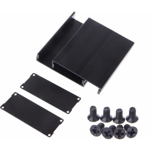 BGEKTOTH 120x97x40mm Aluminum Box Enclosure DIY Electronic Project Black Instrument Case 1A60472