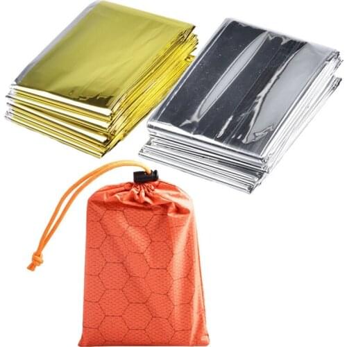 Emergency Sleeping Bag First Aid Sleeping Bag PE Aluminum Film Tent For Outdoor Camping Hiking Sun Protection 2020