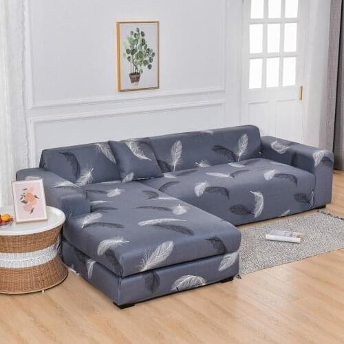 Sofa Cover for Living Room New Stretch Printed Corner Sofa Cover Needs 2 PCS 1/2/3/4 Seater Couch Slipcover Funda Sofa