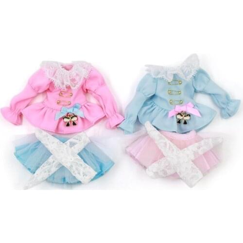 DBS Blyth icy 1/6 30cm BJD pink and blue vintage outfit girl gift toy