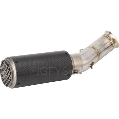 For Ducati Hypermotard 821 2013 2014 2015 2016 2017 2018 Hyperstrada Escape Slip-on Motorcycle Exhaust And Mid Link Pipe System